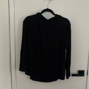 Thin Black Hoodie Top